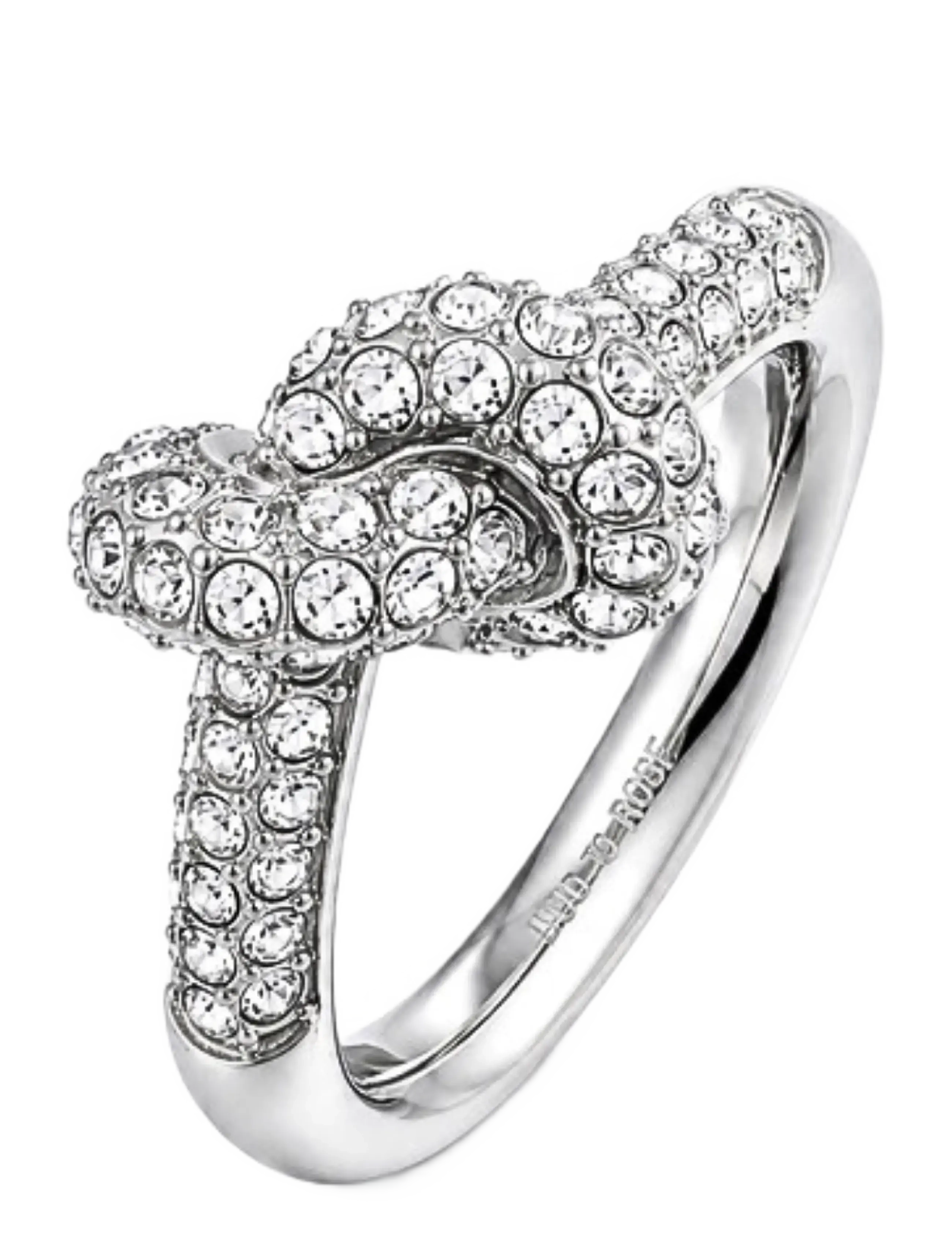 Bud To Rose Knot Crystal Ring Clear/Silver - Bud To Rose - SILVER / silver