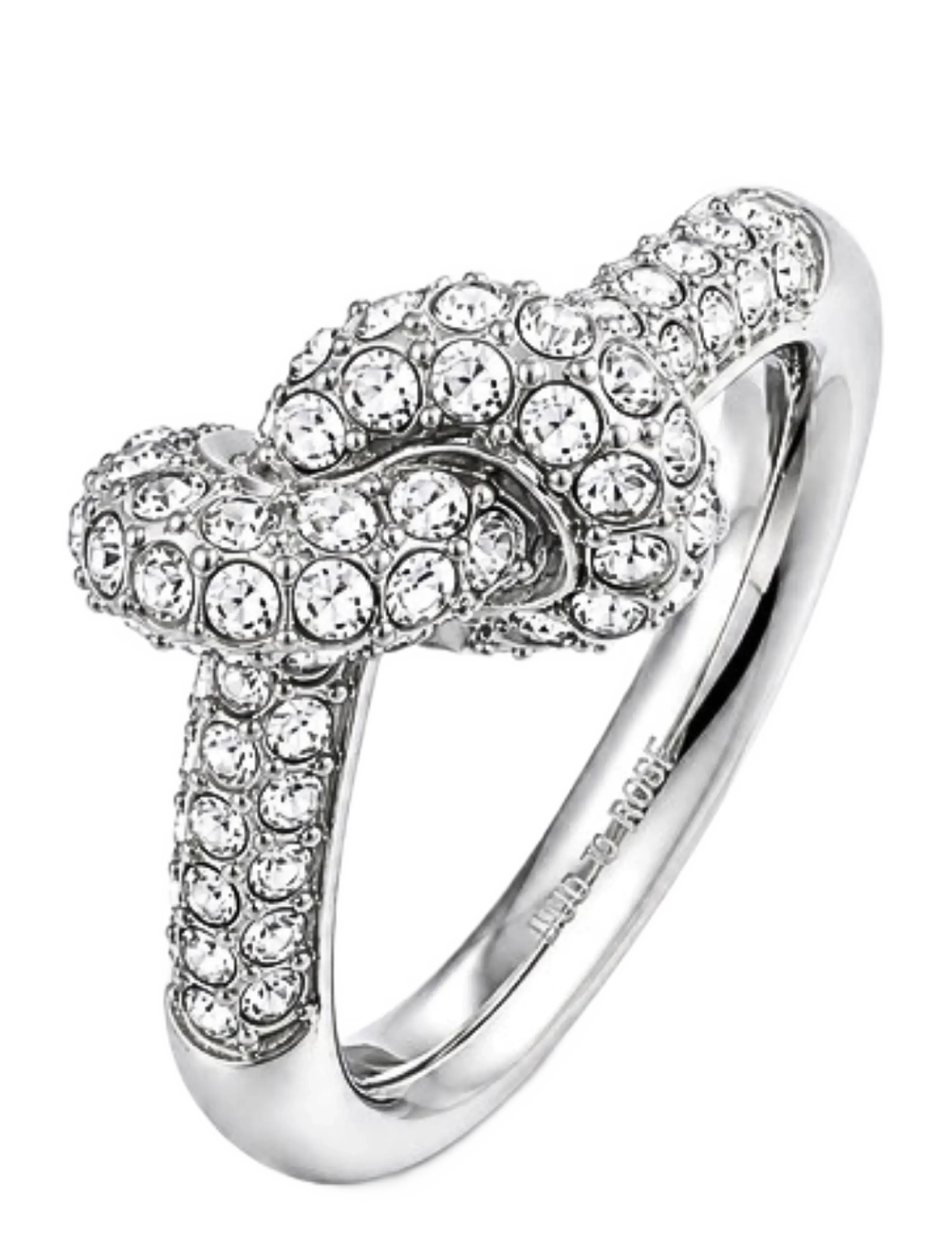 Bud To Rose Knot Crystal Ring Clear/Silver - Bud To Rose - SILVER / silver