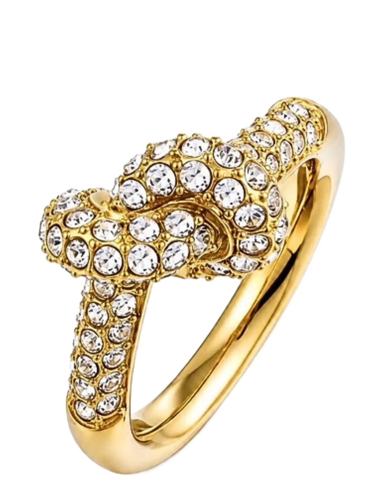 Bud To Rose Knot Crystal Ring Clear/Gold - Bud To Rose - GOLD / gold