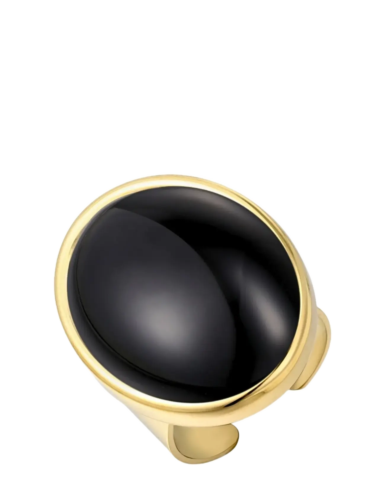 Bud To Rose Retro Big Ring Black/Gold - Bud To Rose - GOLD / gold