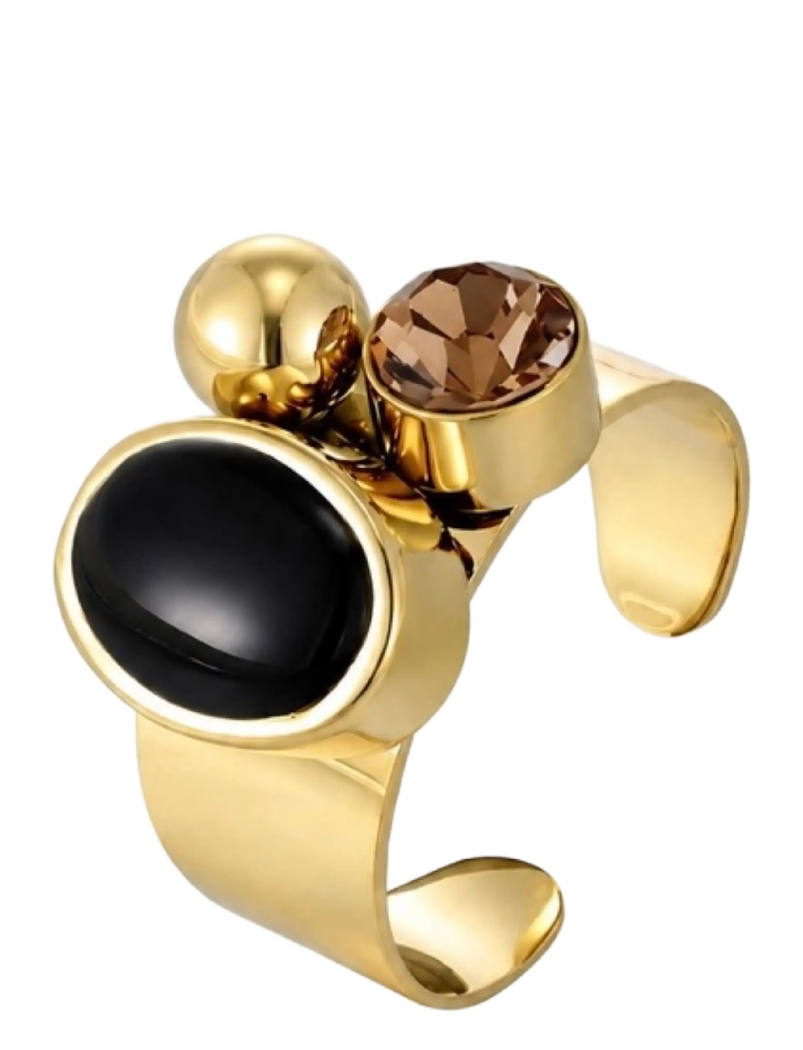 Bud To Rose Retro Ring Black/Brown/Gold - Hochzeitsgäste - GOLD / gold