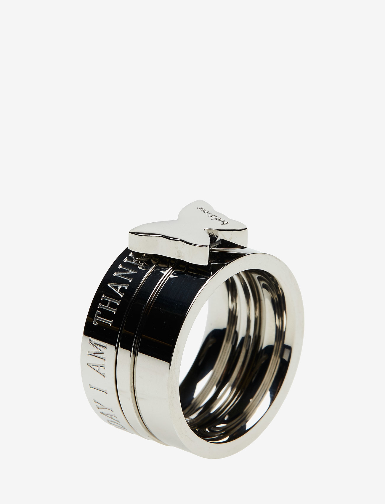 Bud to rose - Tripple Butterfl - ringe - steel - 1