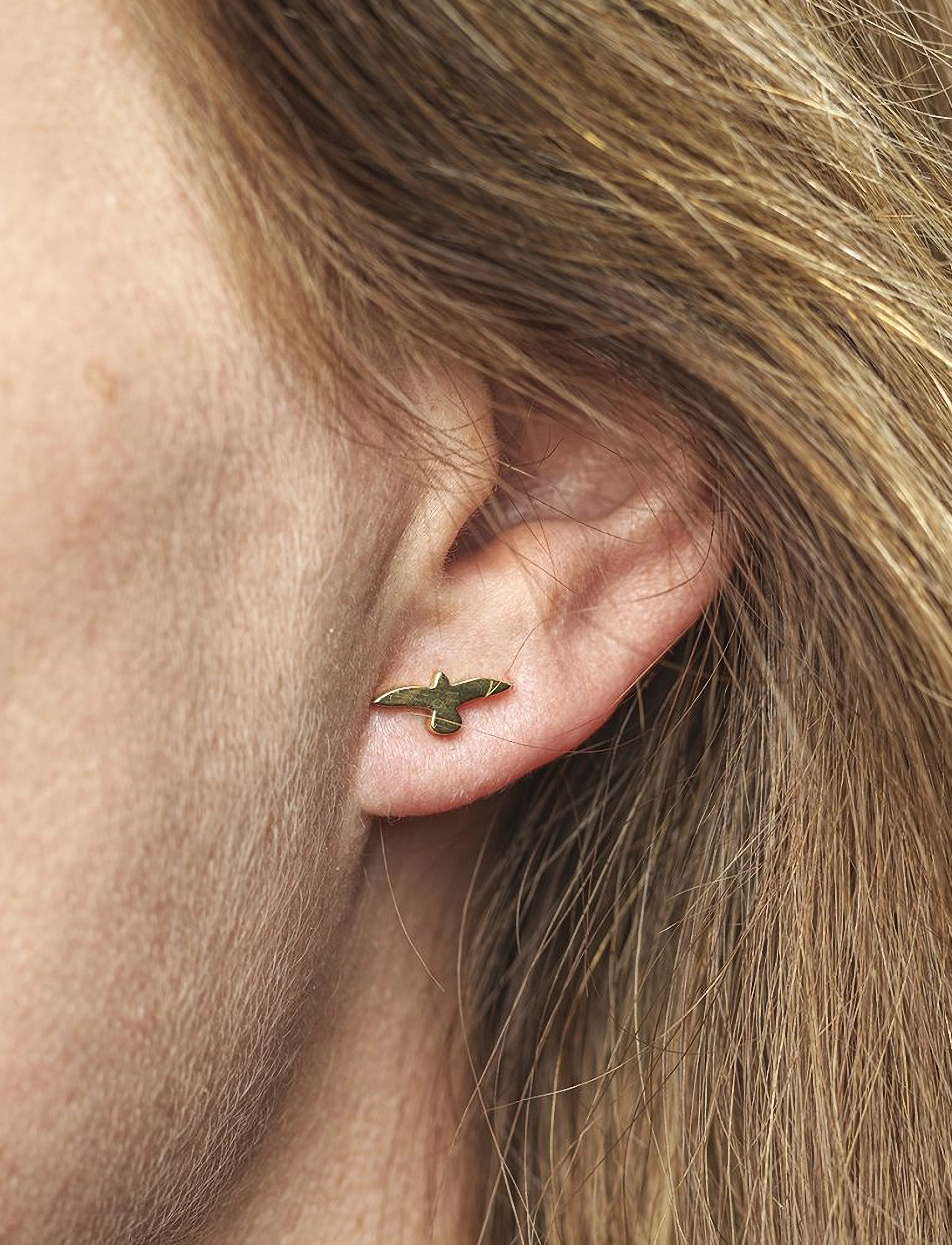 Bud To Rose Dove Stud Earring, One Size, Earrings, Gold - Studs, Frauen