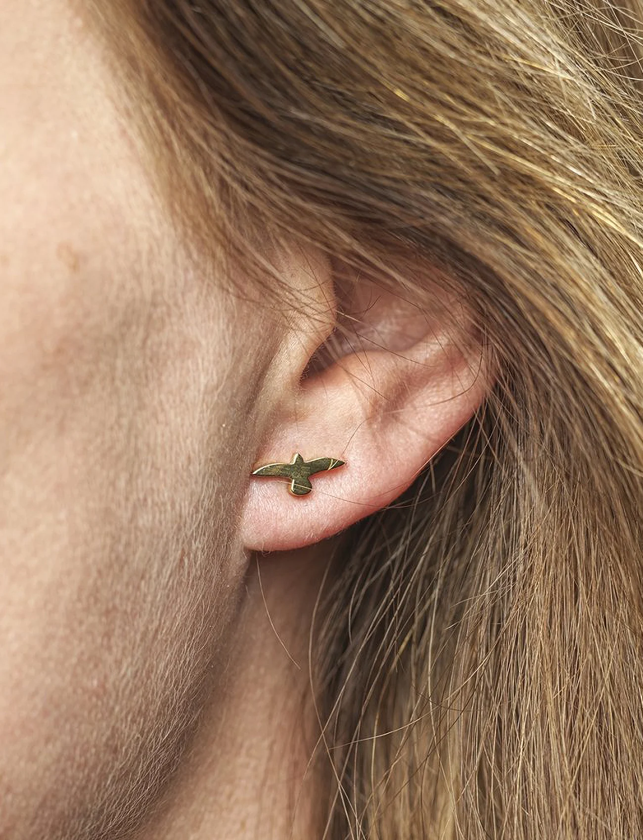 Bud to rose - Dove Earring - stud earrings - gold - 1