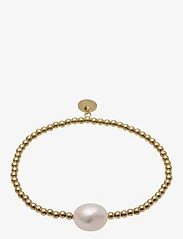 Bud to rose - Baroque Pearl Bracelet - pearl bracelets - gold - 0