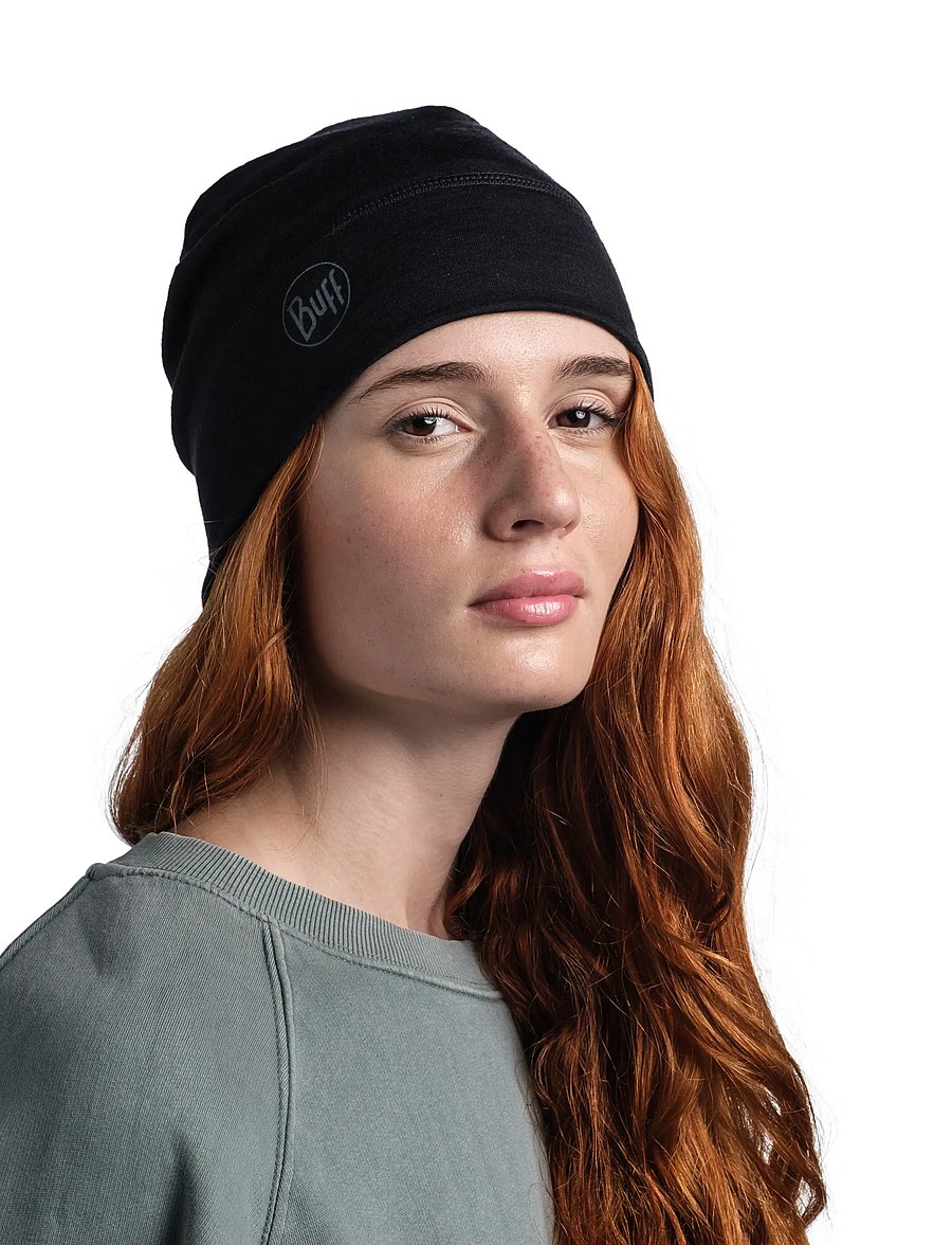 BUFF - Merino Lightweight Beanie - beanies - solid black - 0