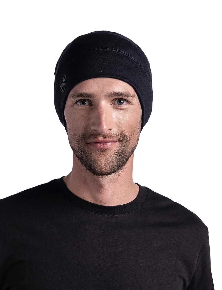 BUFF - Merino Lightweight Beanie - beanies - solid black - 2