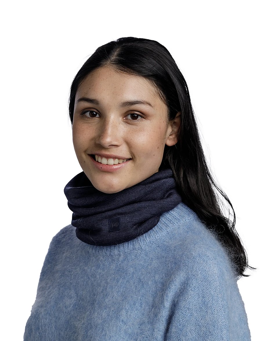 BUFF - HW Merino Wool NECKWARMER - winter scarves - solid night blue - 3