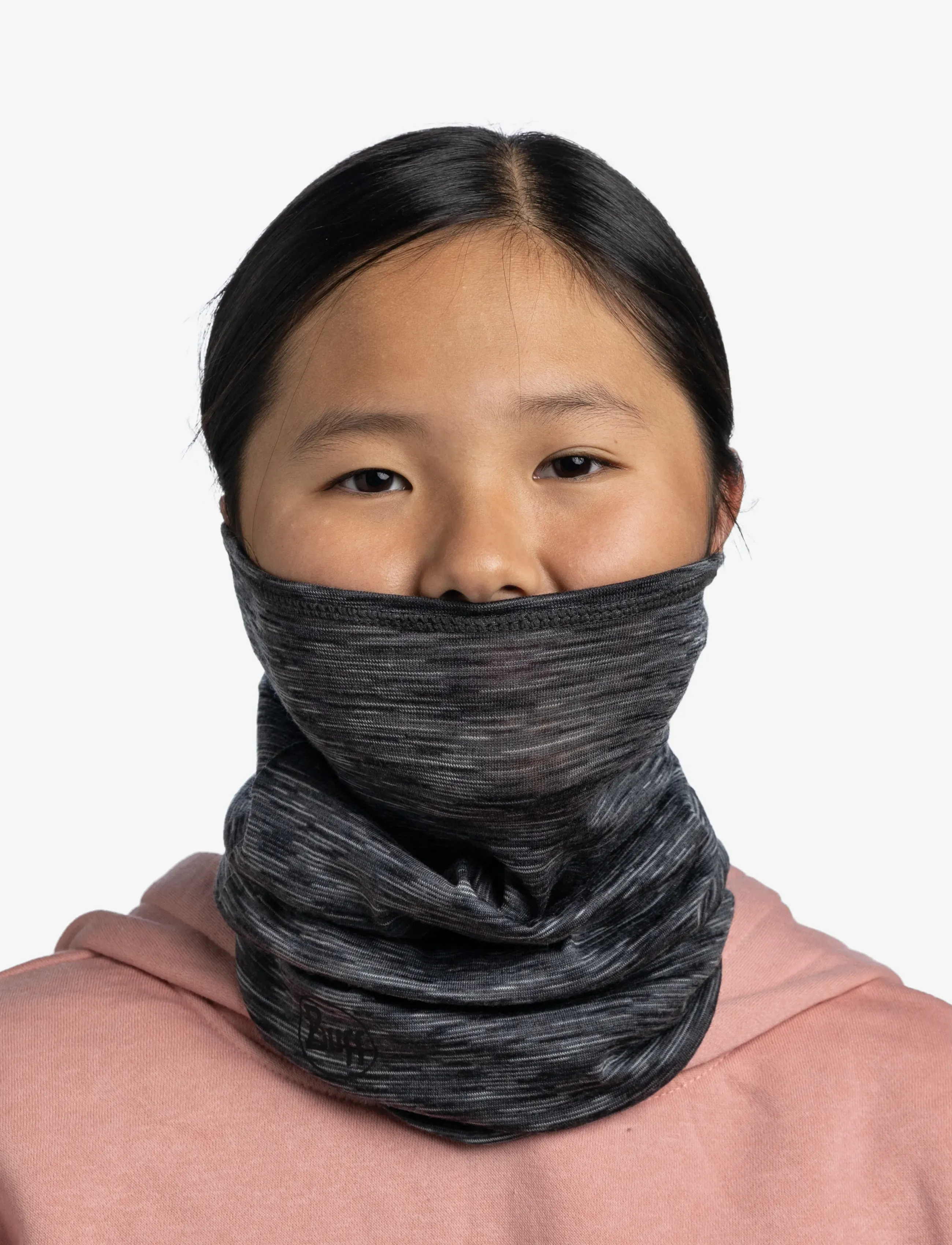 BUFF Merino Lightweight Multistripes Graphite, One Size, Grey, Tørklæder & Halsvarmere > Halsvarmere, Børn