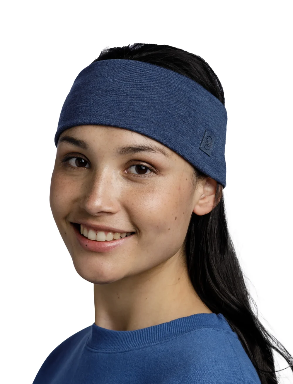 BUFF - MERINO WIDE HEADBAND - hårbånd - solid night blue - 0