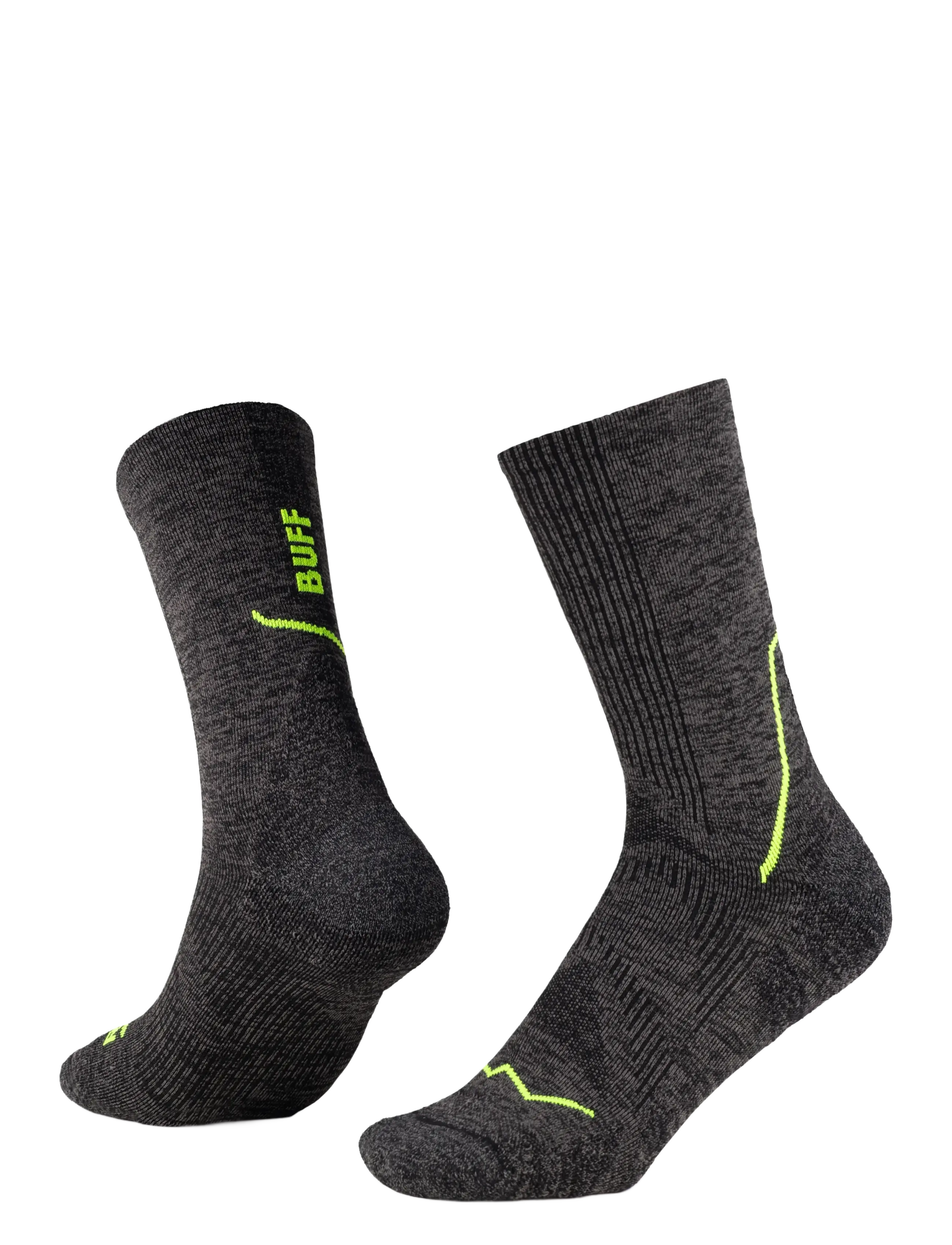 BUFF Dryflx Crew Socks - Riided - BLACK / black
