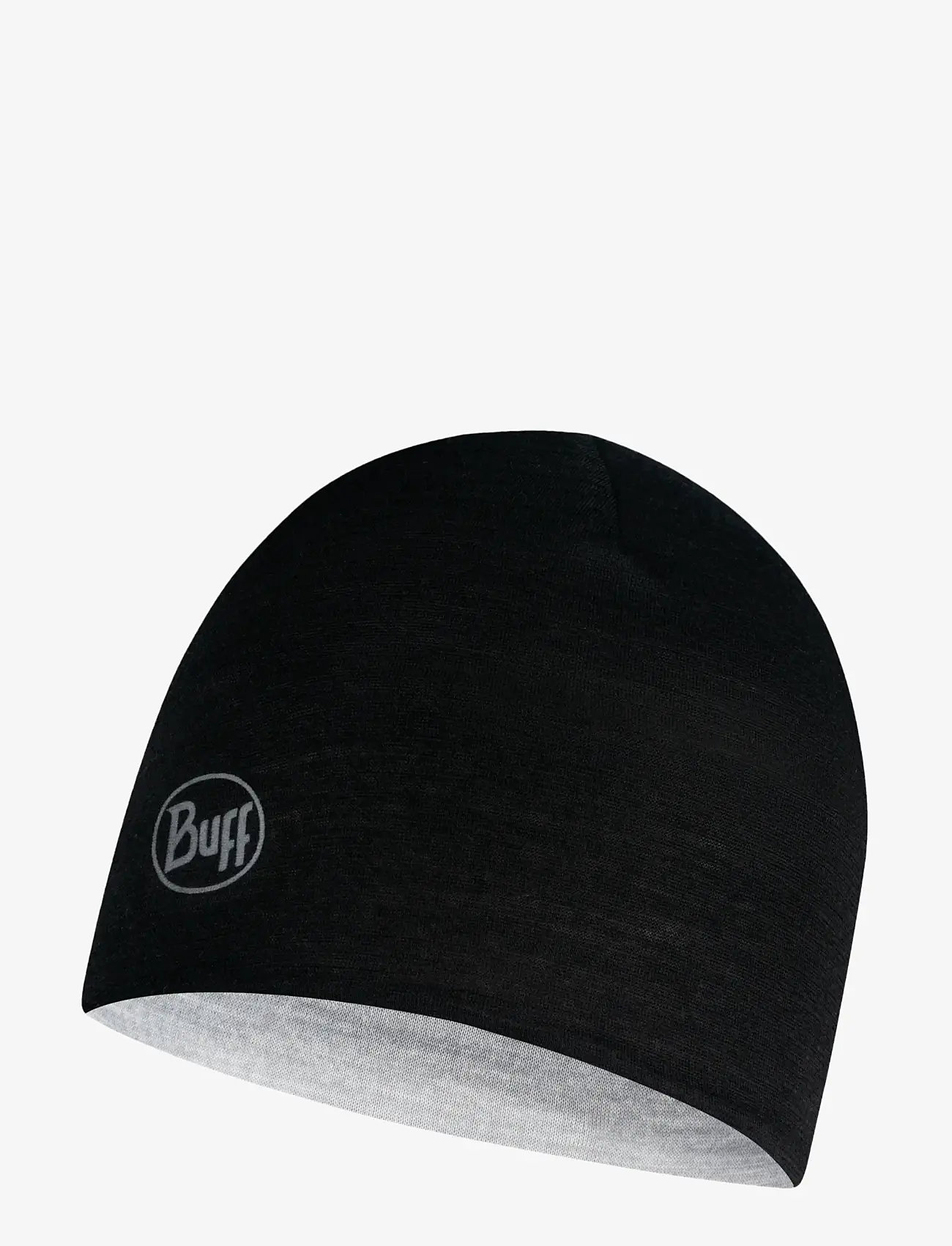 BUFF - MERINO LIGHTWEIGHT  REVERSIBLE BEANIE - mössor - black - grey - 0