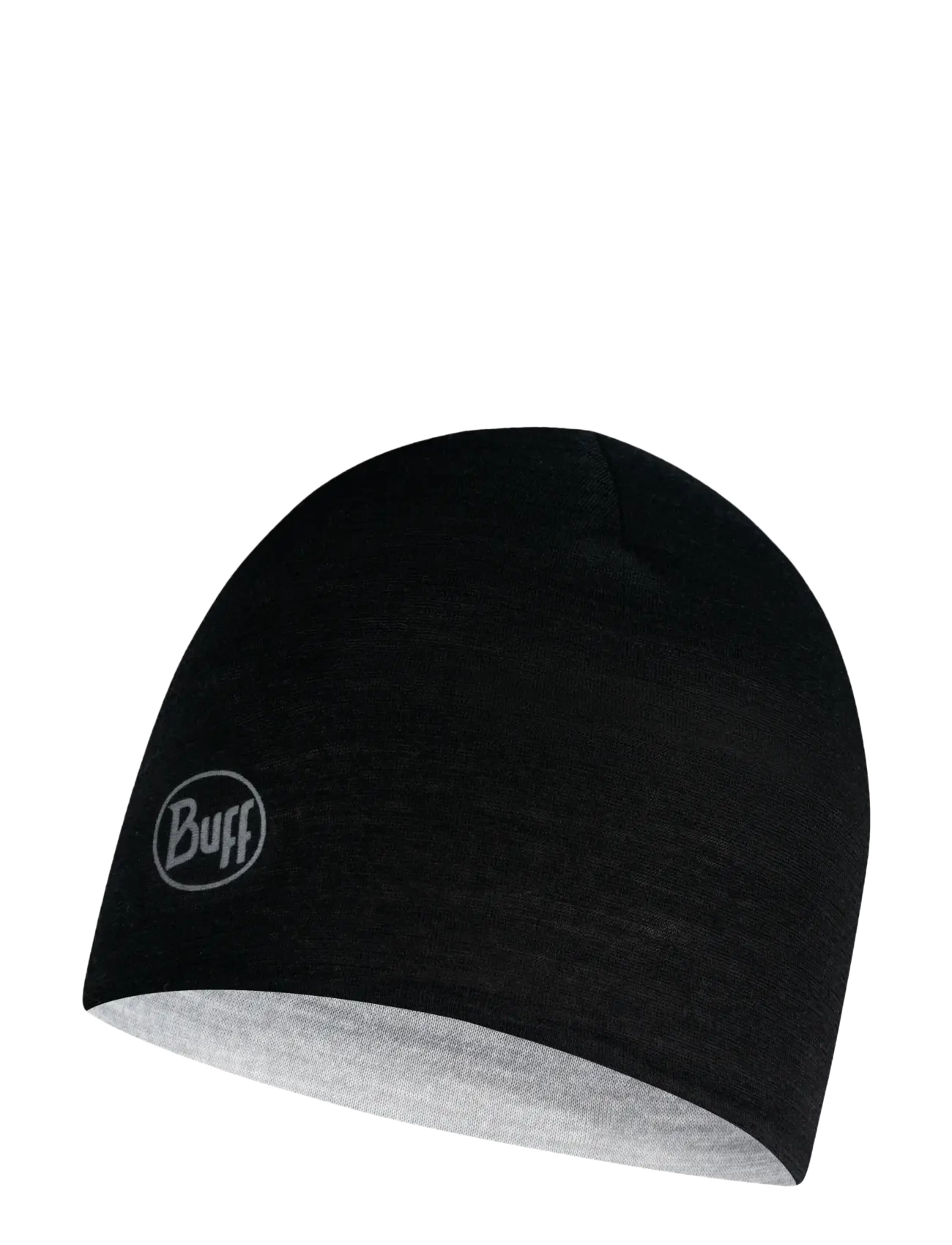 BUFF MERINO LIGHTWEIGHT  REVERSIBLE BEANIE - Outdoor - BLACK - GREY / grey
