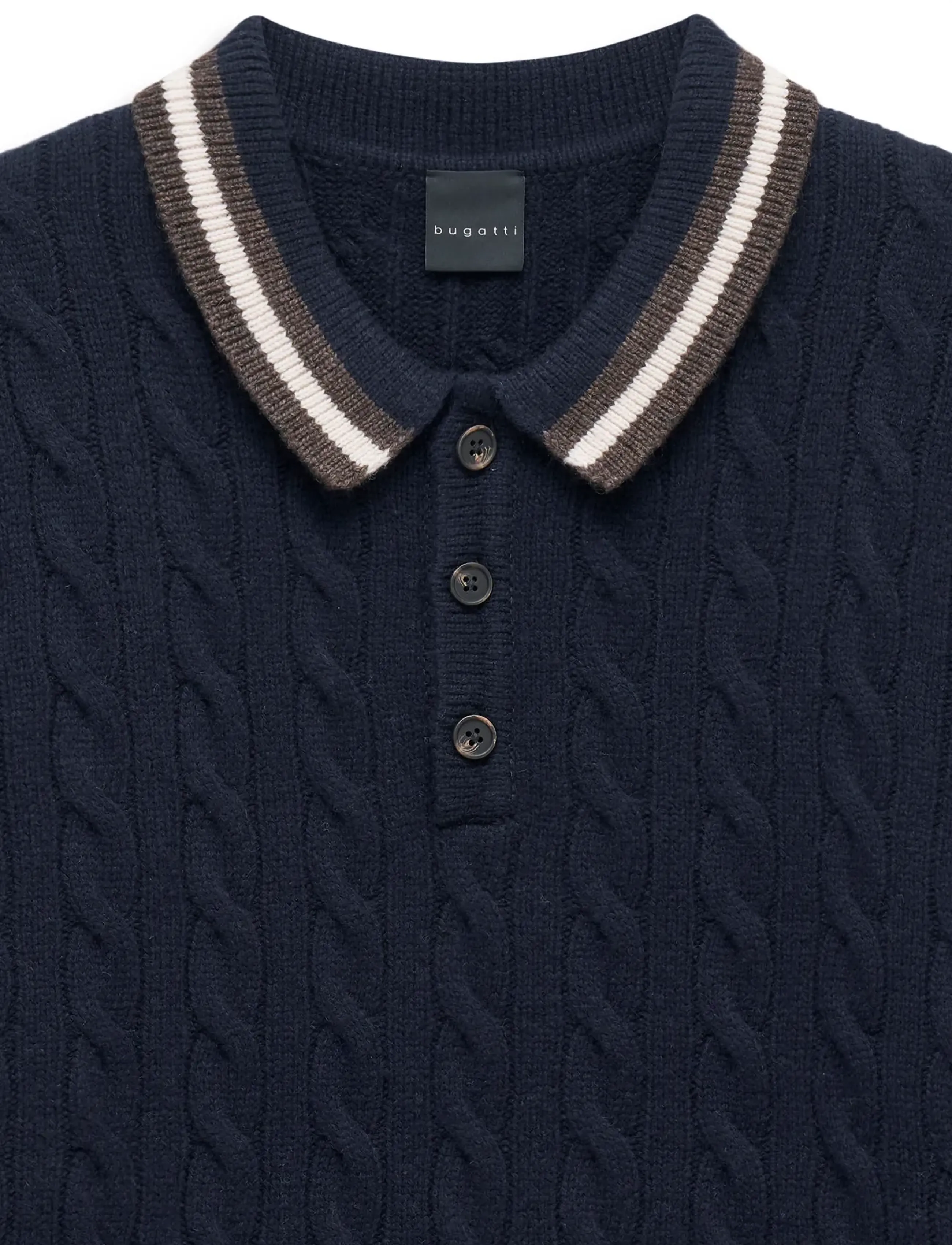 Bugatti - Long sleeve Polo shirt - navy blue - 5
