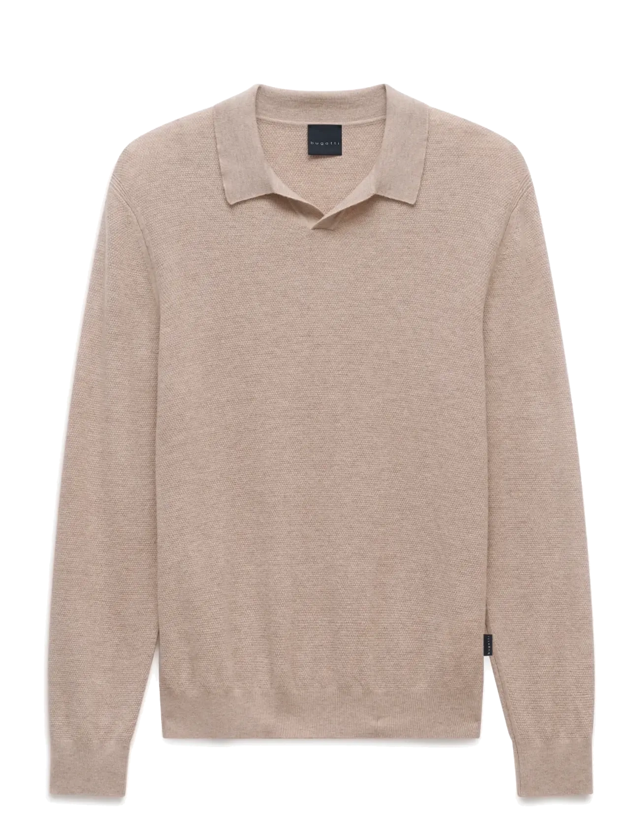 Bugatti Long sleeve Polo shirt - Riided - BEIGE / beige