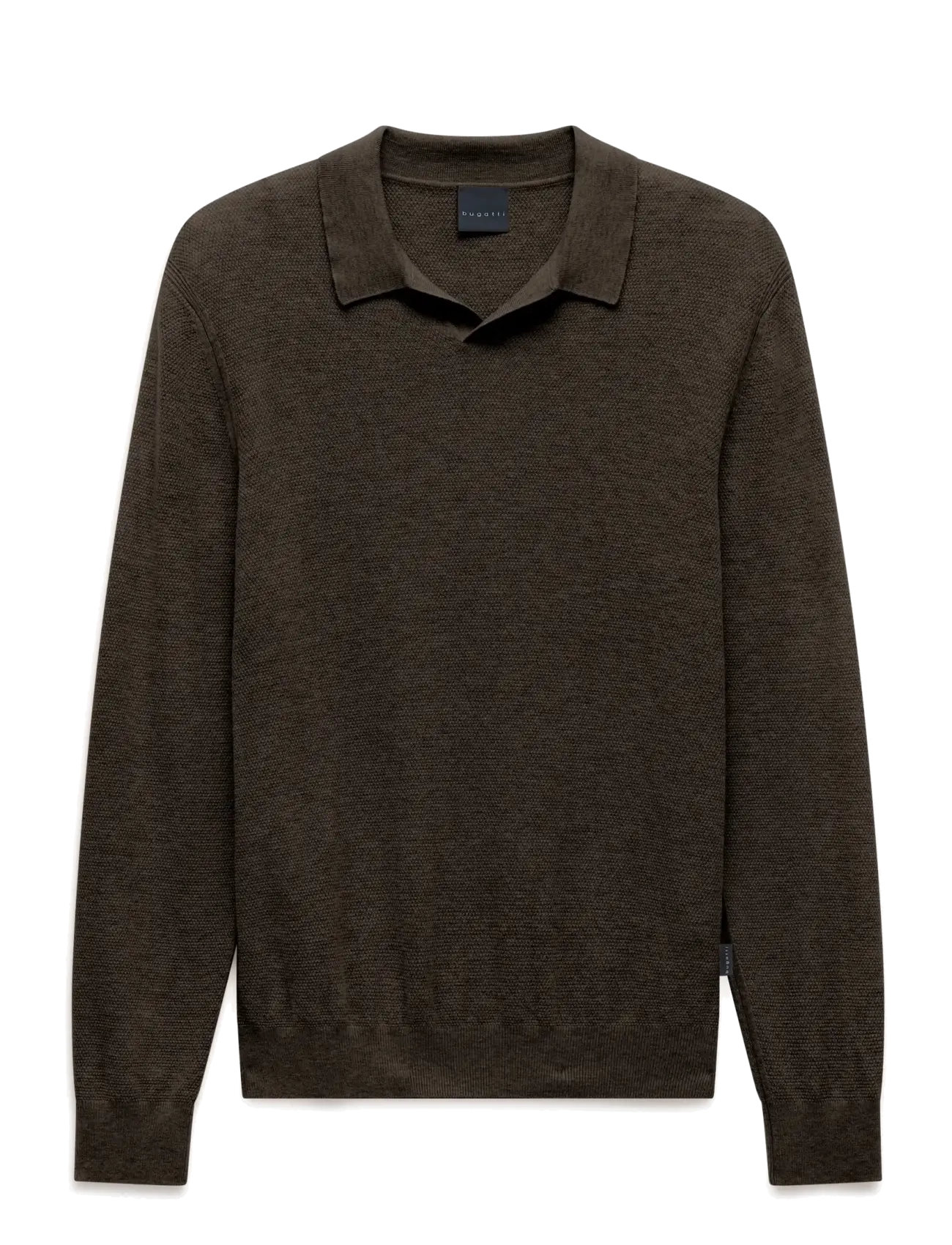 Bugatti - Long sleeve Polo shirt - brown - 1