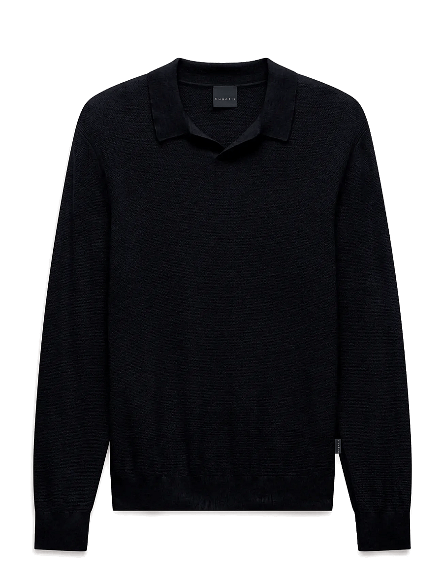 Bugatti - Long sleeve Polo shirt - navy blue - 1