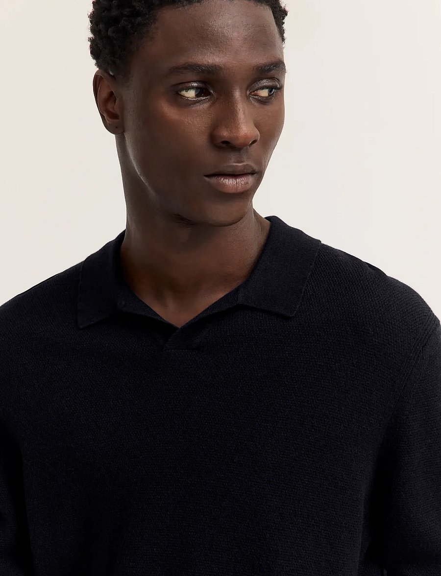 Bugatti - Long sleeve Polo shirt - navy blue - 4