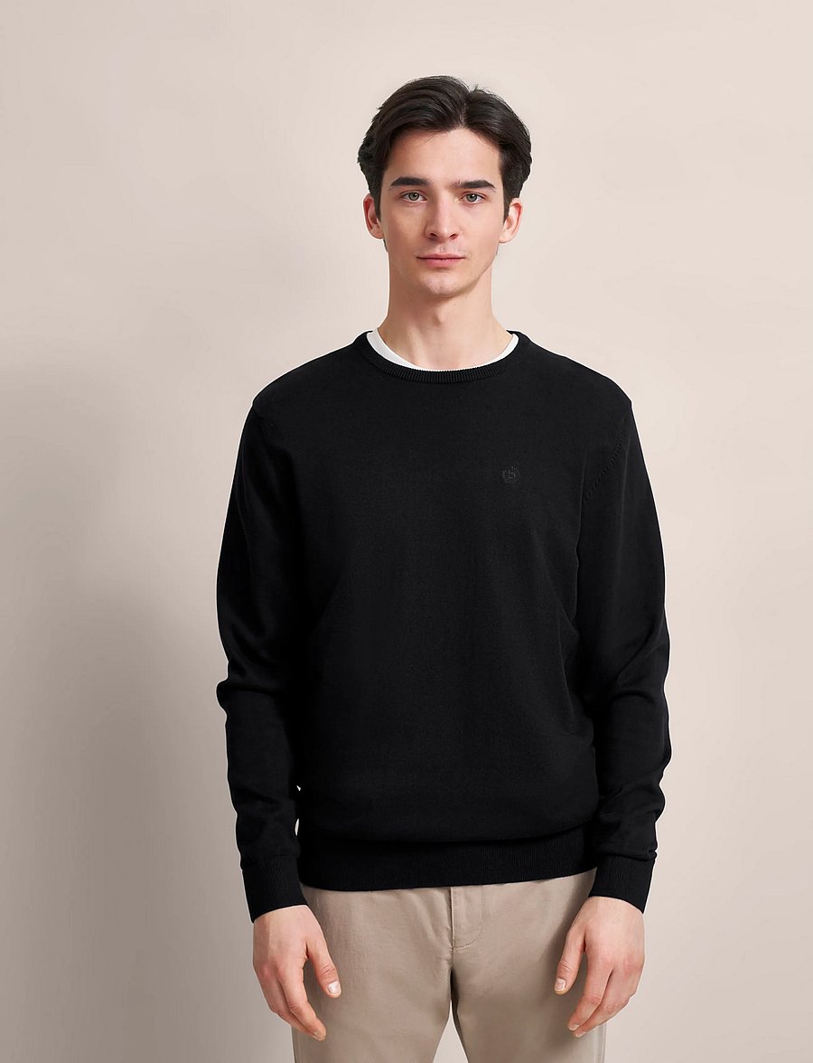 Bugatti - Jumper Crew Neck - rundhalsad - black - 0