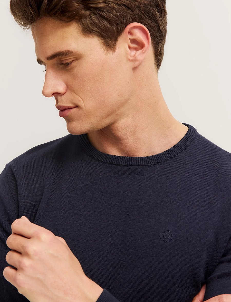 Bugatti - Jumper Crew Neck - round necks - marine - 4