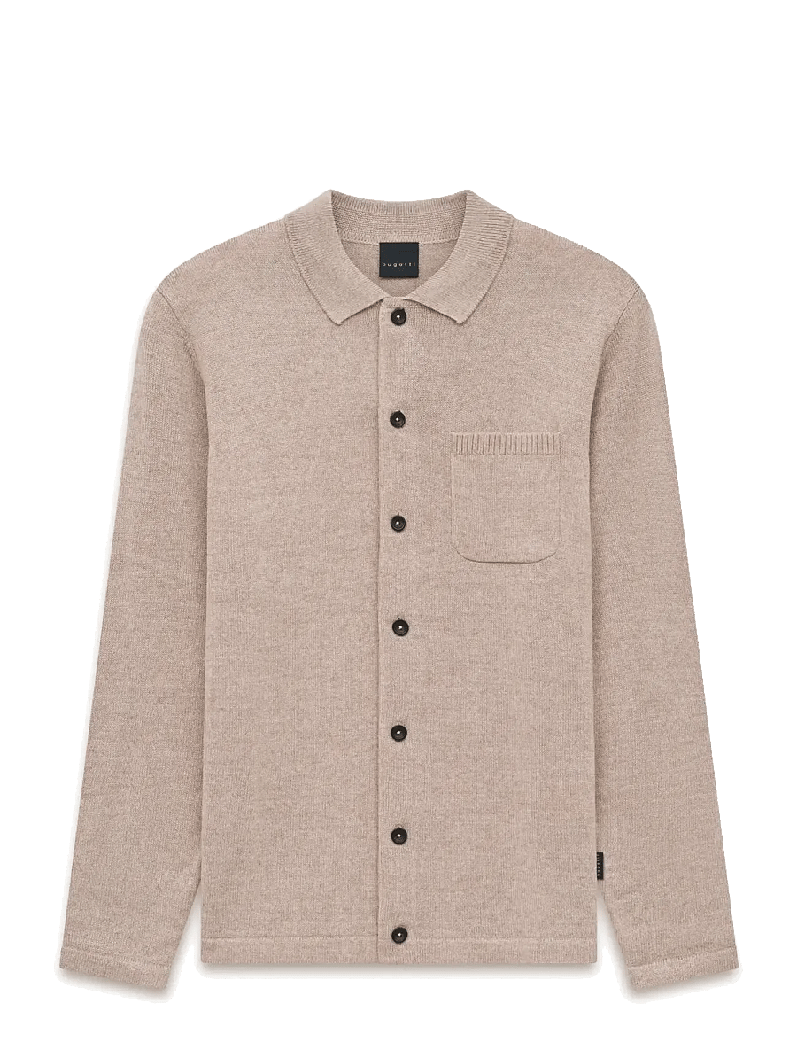 Bugatti - Knitted cardigan - koftor - beige - 1