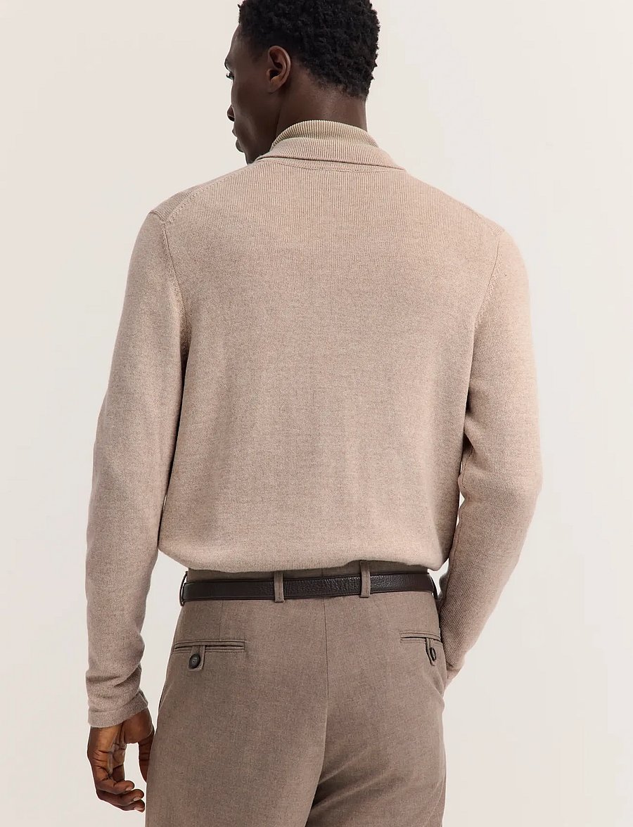 Bugatti - Knitted cardigan - koftor - beige - 3