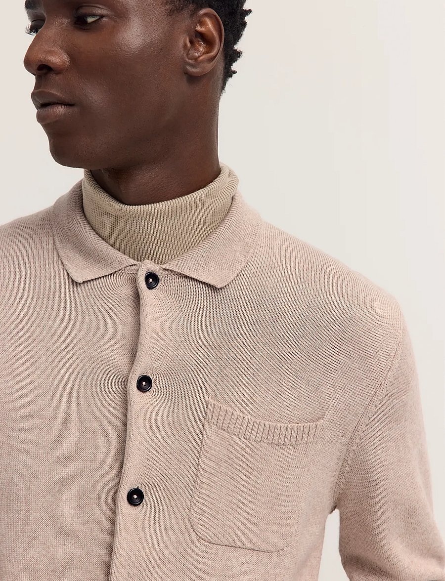 Bugatti - Knitted cardigan - koftor - beige - 4