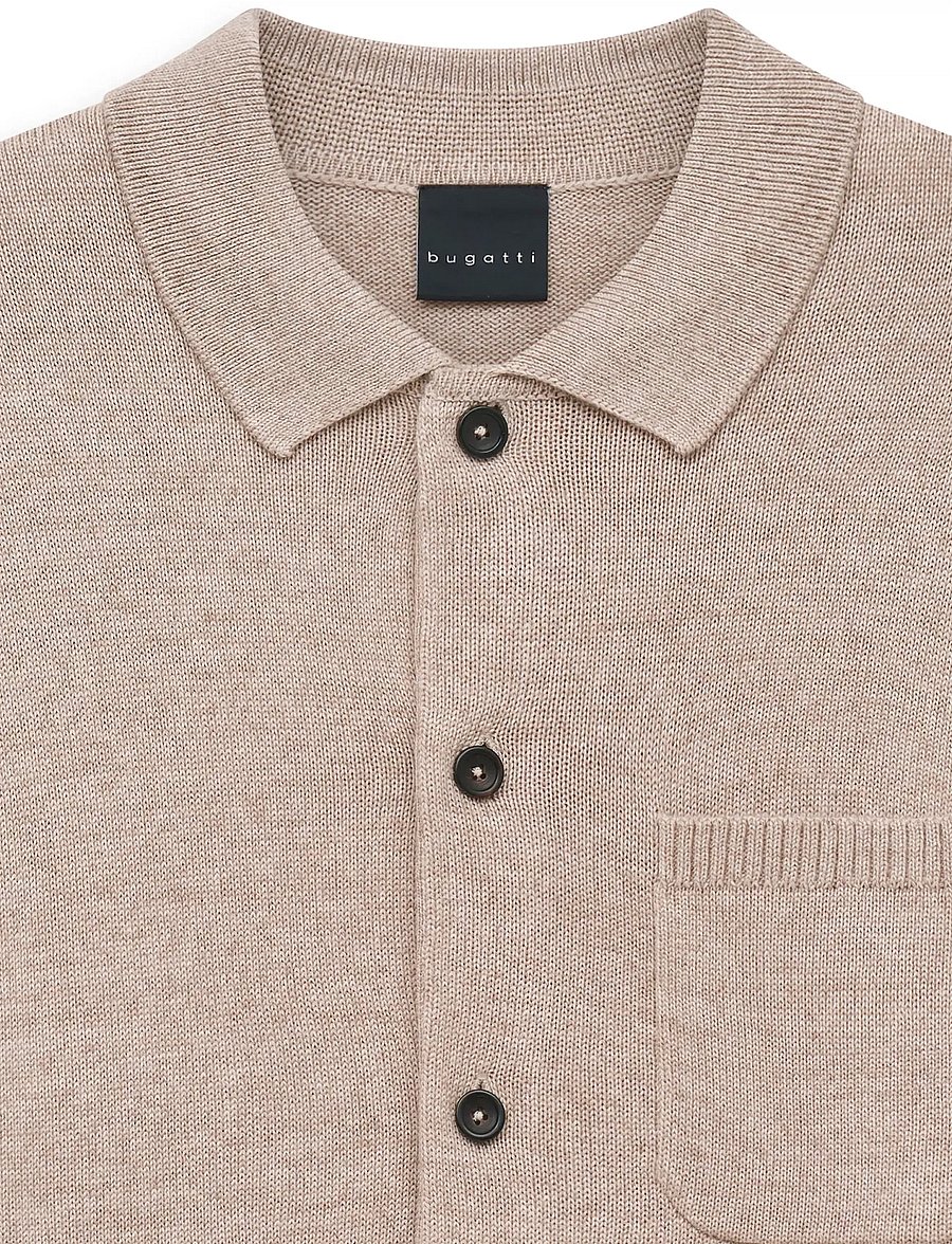 Bugatti - Knitted cardigan - koftor - beige - 5