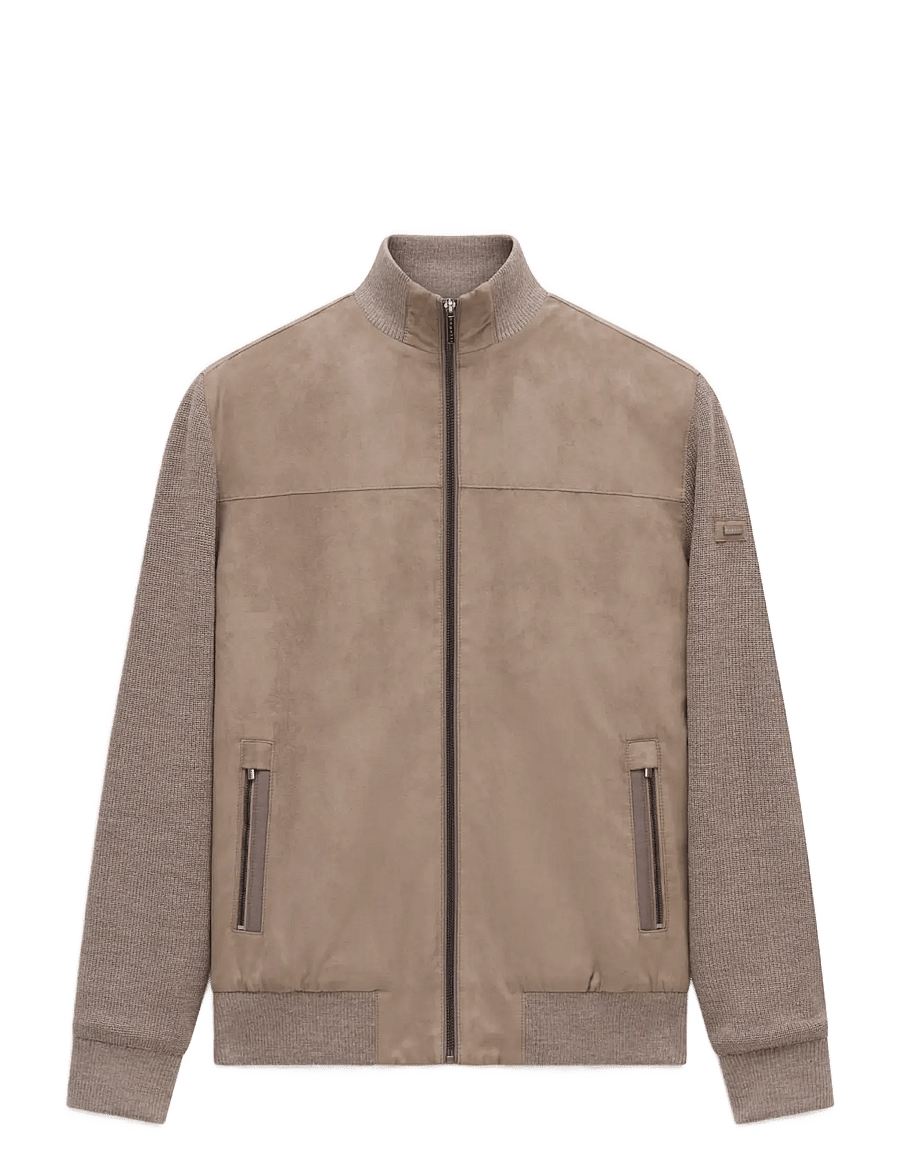 Bugatti - knitted cardigan - hybrid-jacken - beige - 0