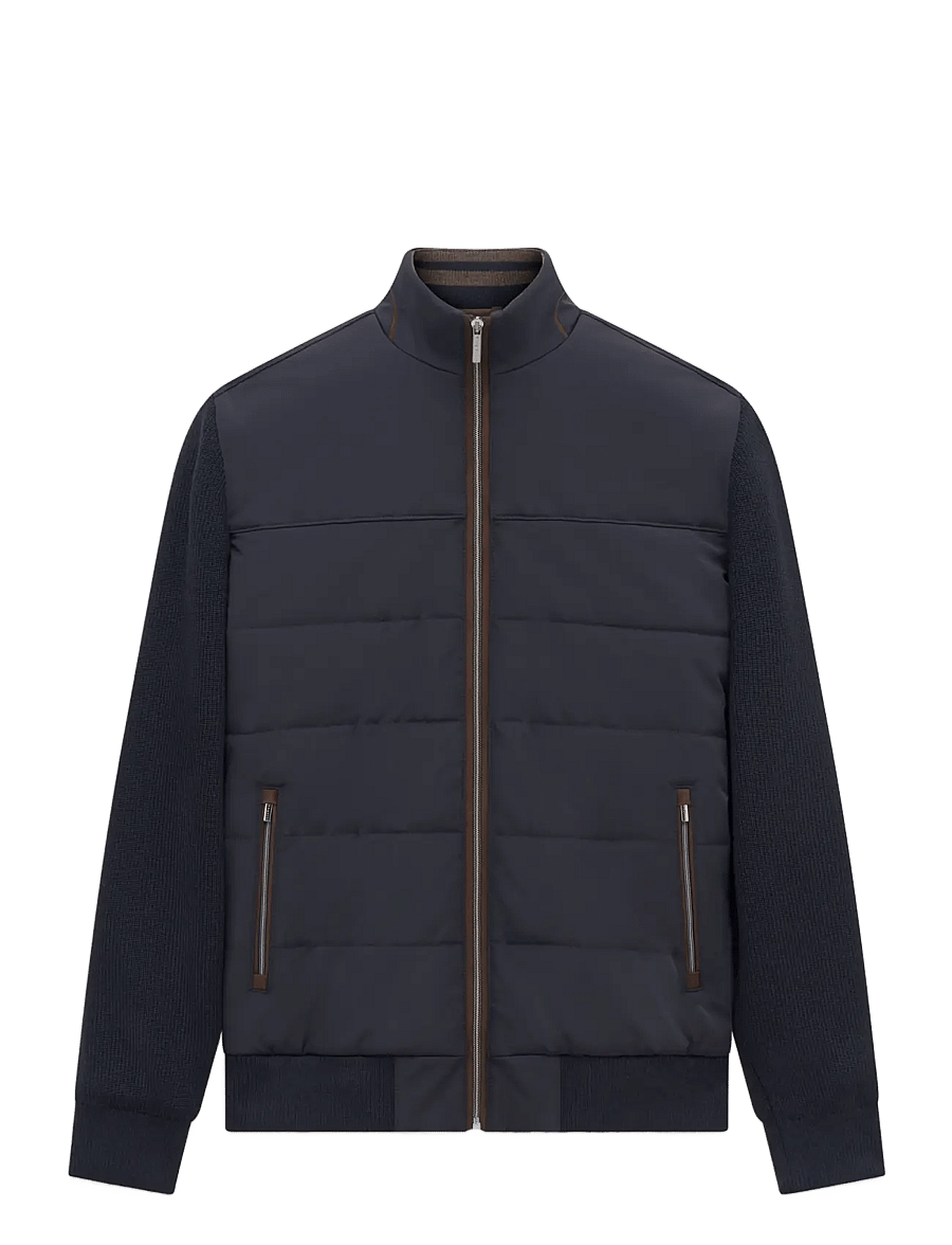 Bugatti - knitted cardigan - hybrid-jacken - navy blue - 1
