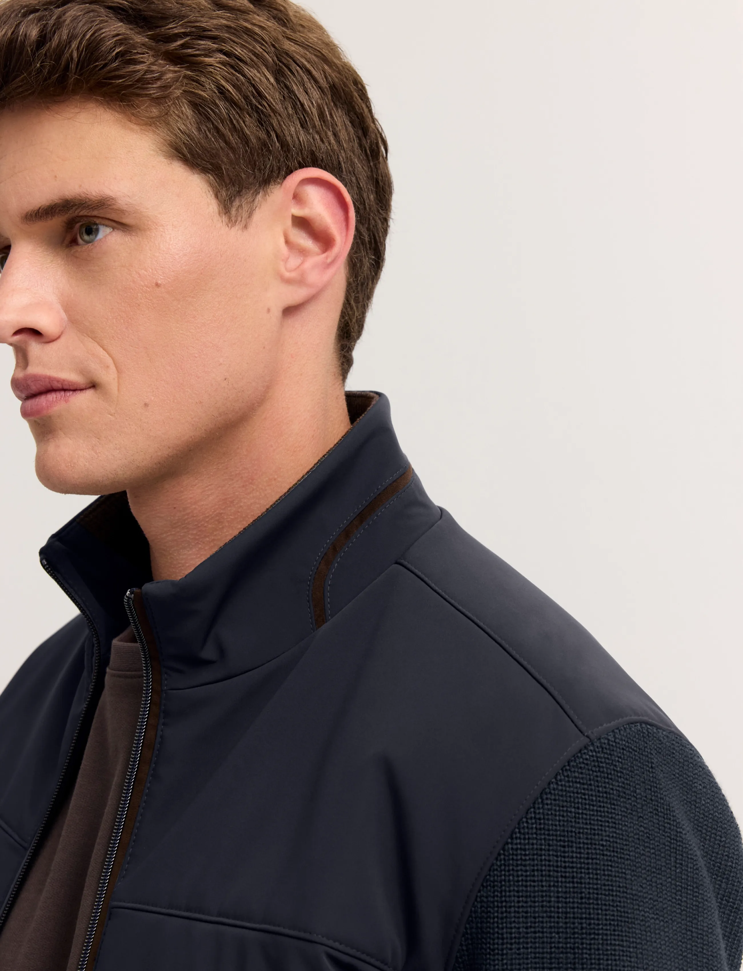 Bugatti - knitted cardigan - hybrid-jacken - navy blue - 4