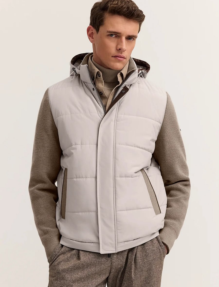 Bugatti - Knitted cardigan - hybrid-jacken - taupe - 0