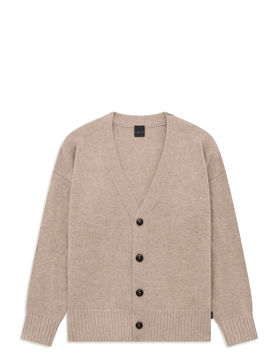Bugatti - Knitted cardigan - koftor - beige - 0