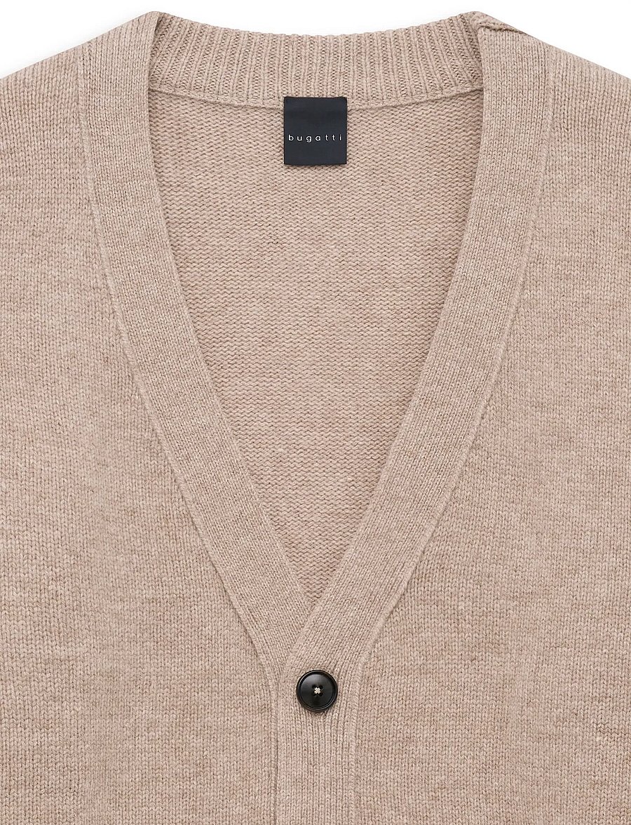 Bugatti - Knitted cardigan - koftor - beige - 2
