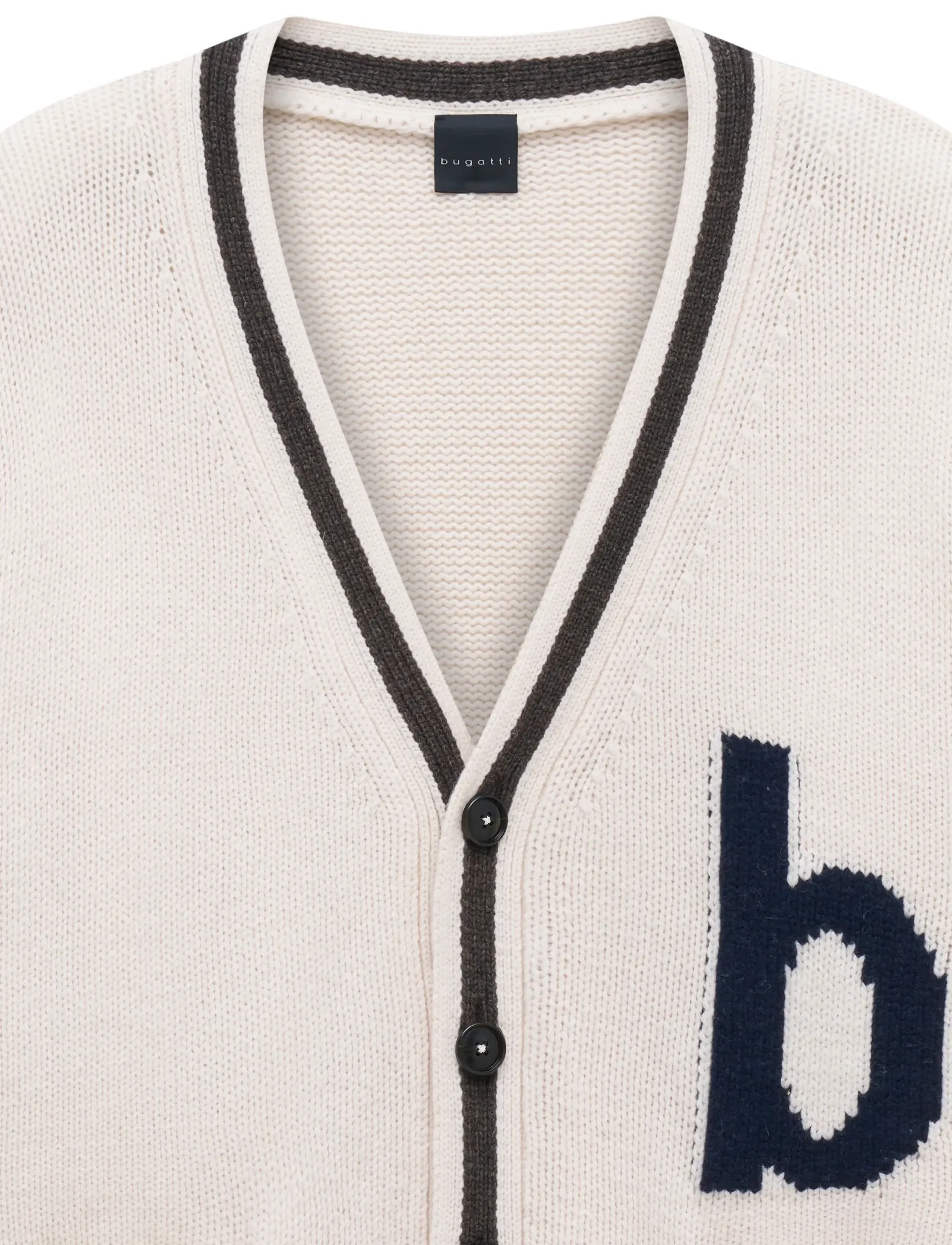 Bugatti - Knitted cardigan - koftor - ecru - 5