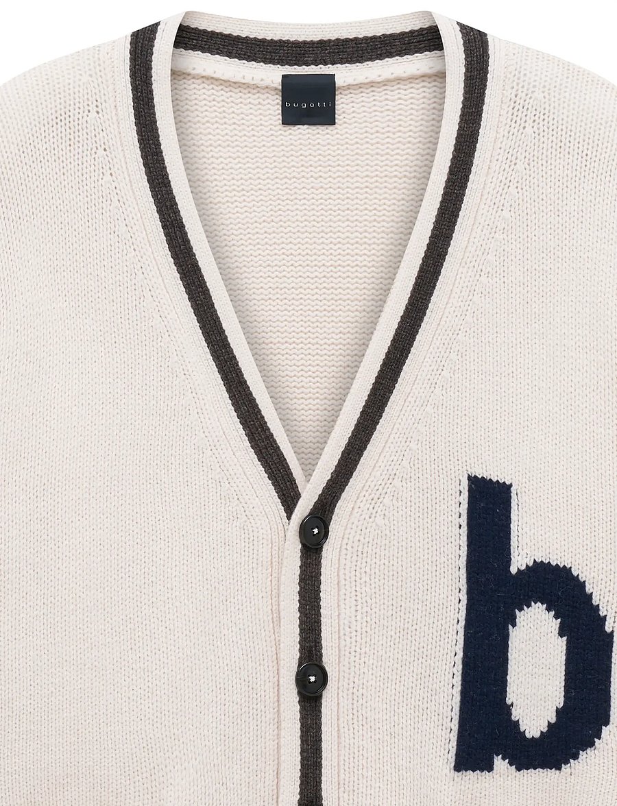 Bugatti - Knitted cardigan - koftor - ecru - 5