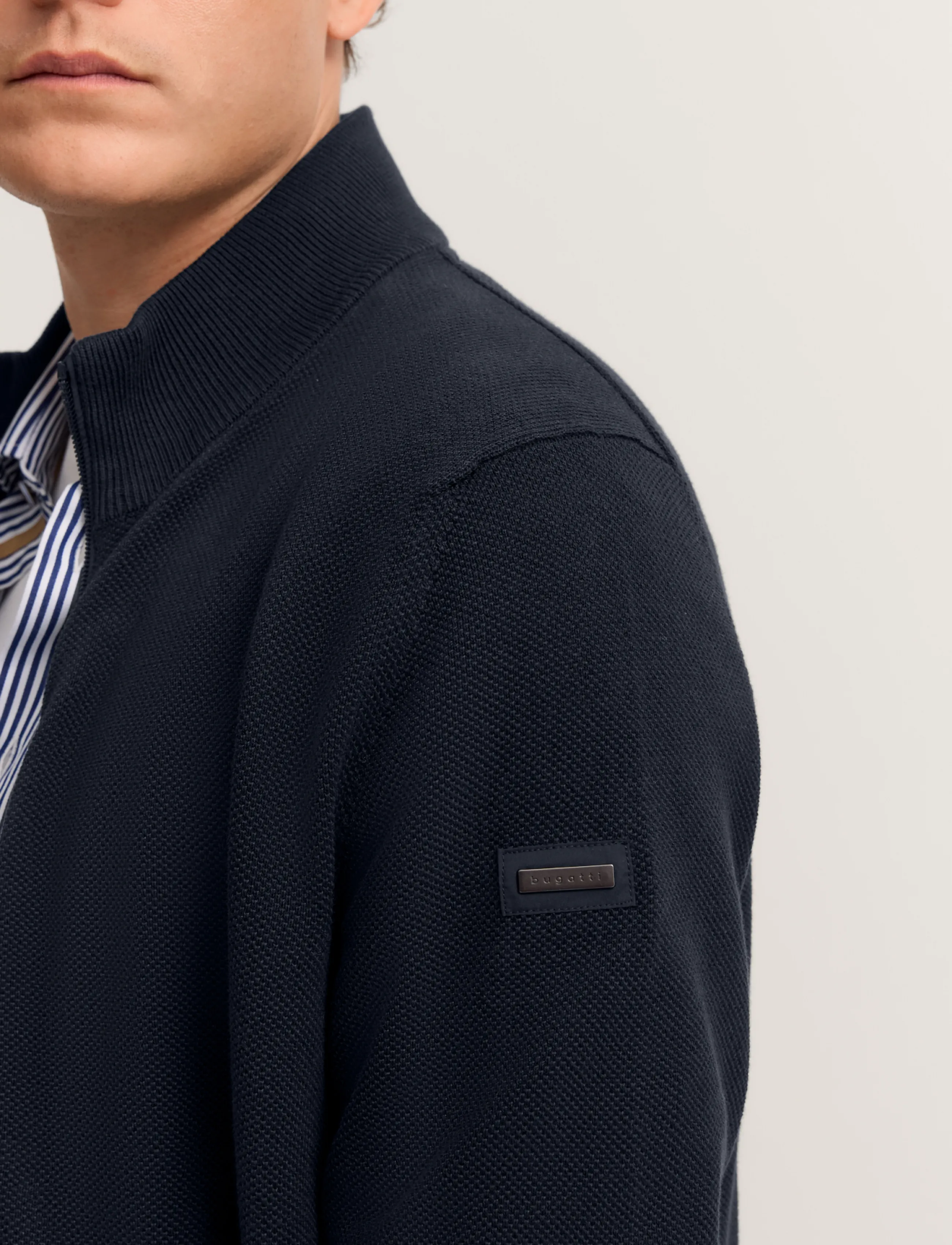 Bugatti - Knit jacket - navy blue - 4