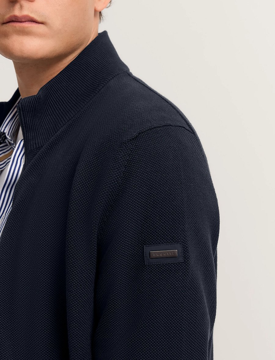 Bugatti - Knit jacket - navy blue - 4