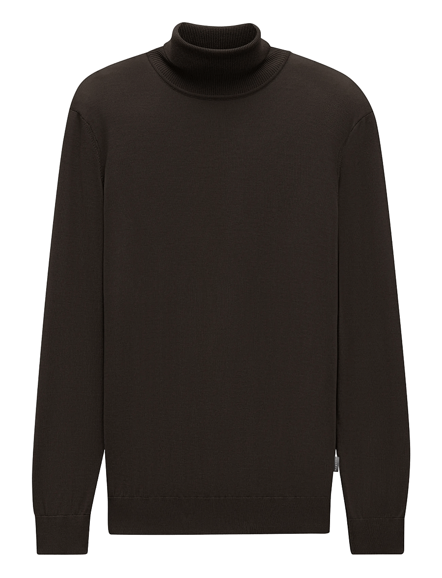 Bugatti - turtle neck pullover - polokrage - brown - 0