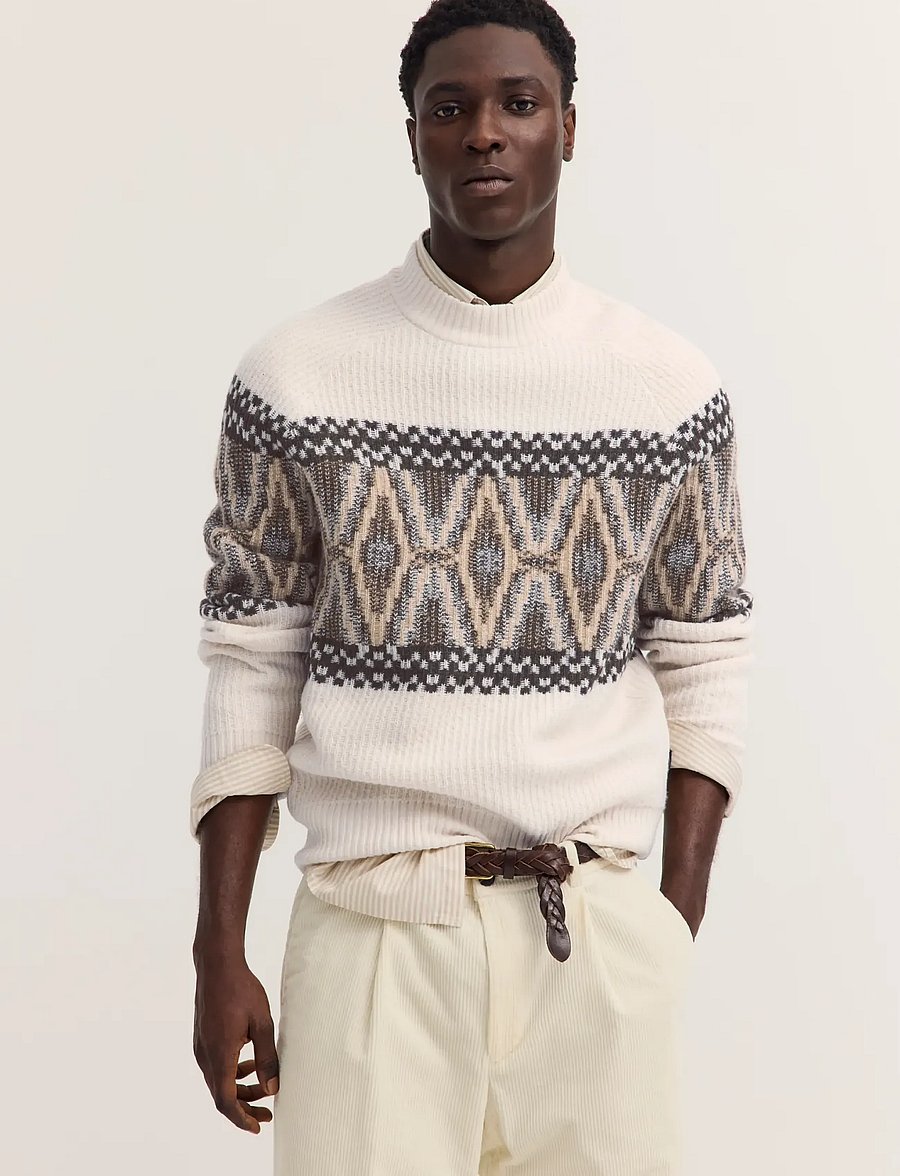 Bugatti - Turtle neck pullover - rundhalsad - ecru - 0