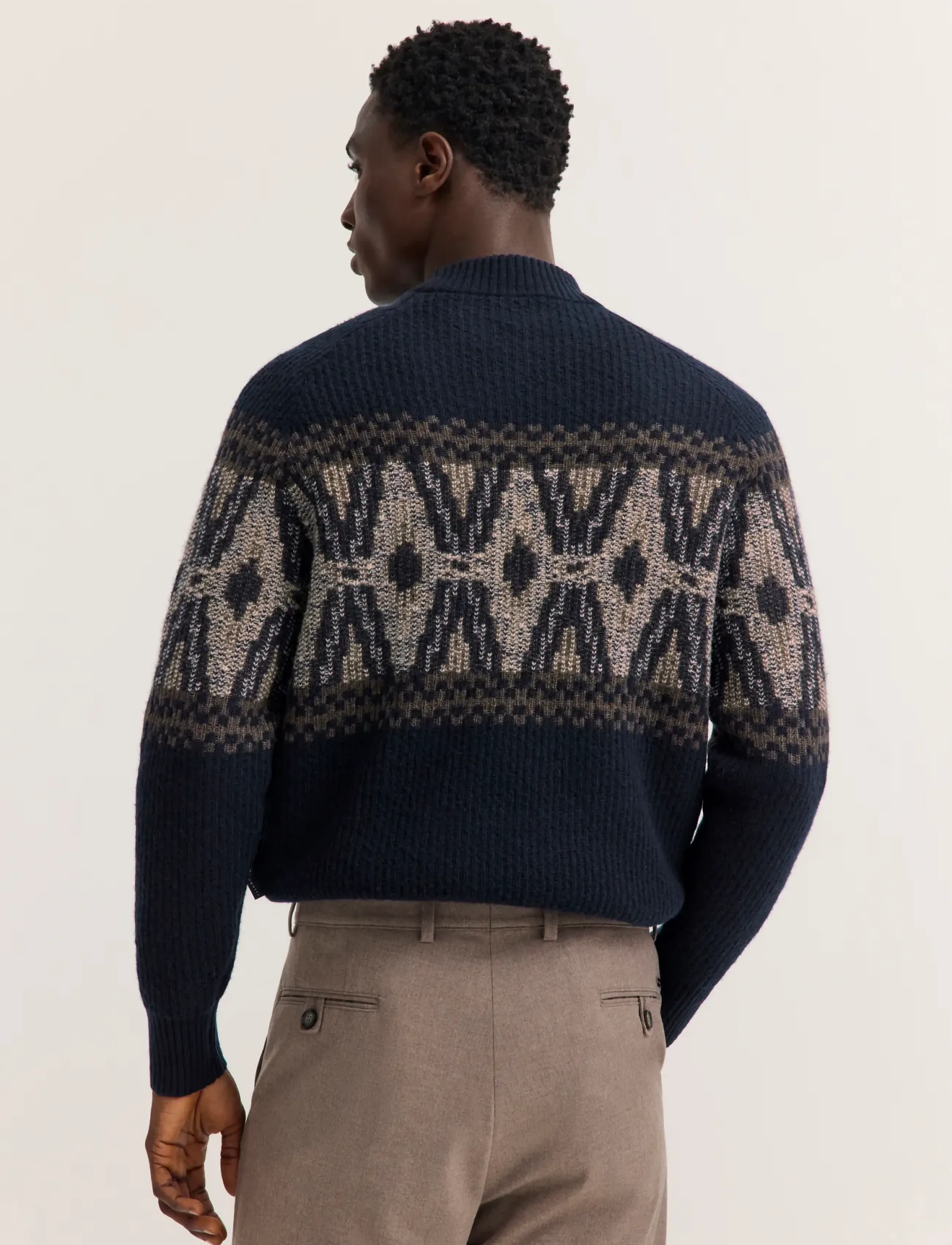 Bugatti Turtle Neck Pullover stickade tröjor herr – bild 2