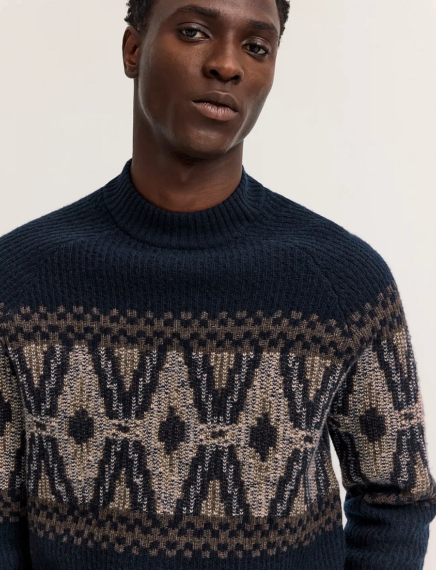 Bugatti - Turtle neck pullover - rundhalsad - navy blue - 4