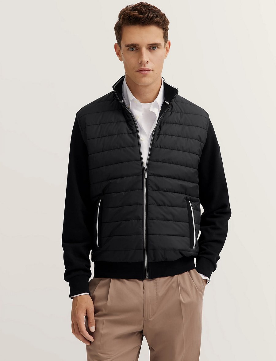 Bugatti - Sweat Jacket - hübriidjoped - black - 0