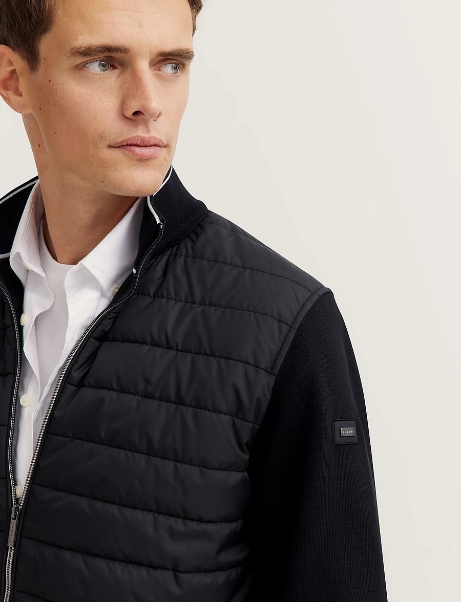 Bugatti - Sweat Jacket - hübriidjoped - black - 4