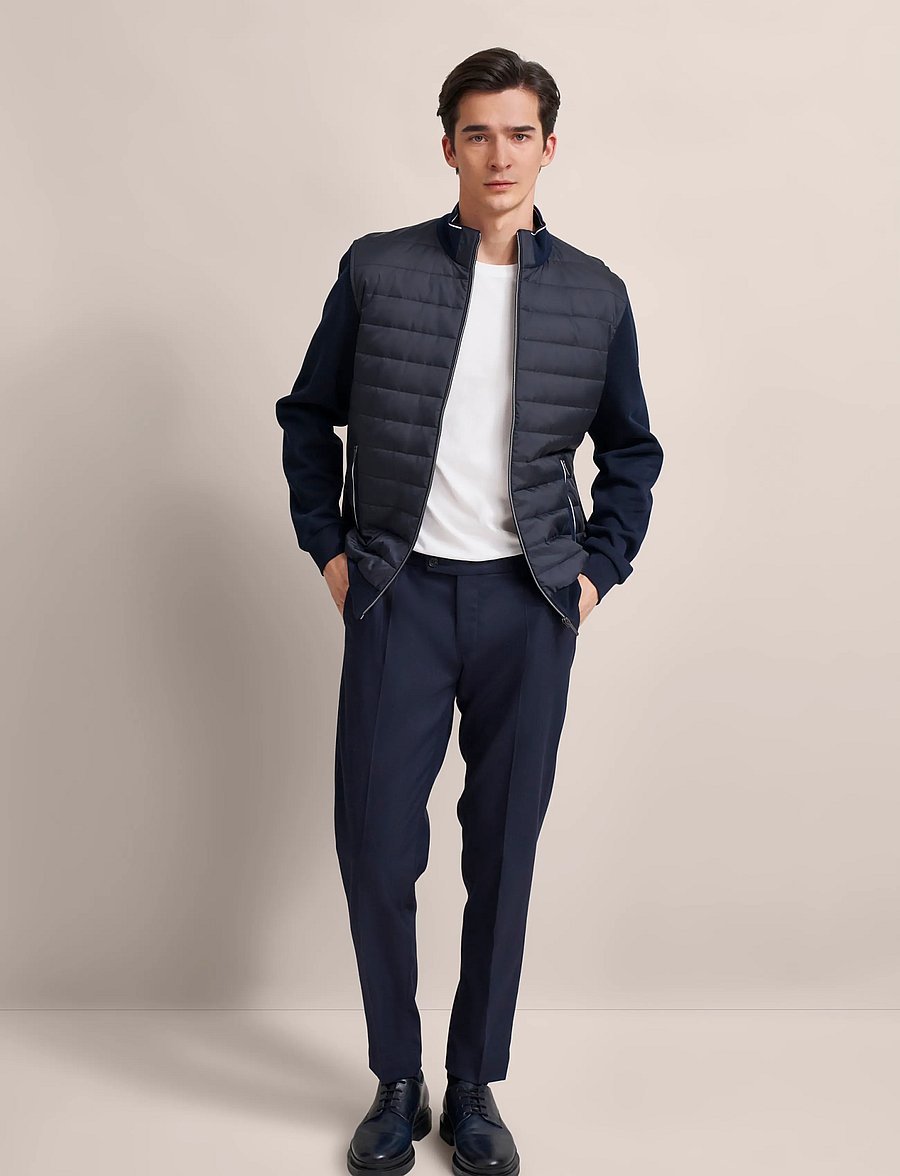 Bugatti - Sweat Jacket - hybrid-jacken - marine - 0