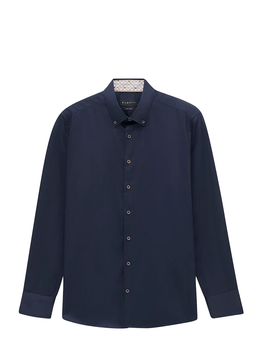 Bugatti - casual shirt 1/1 sleeve - vabaajasärgid - navy blue - 0