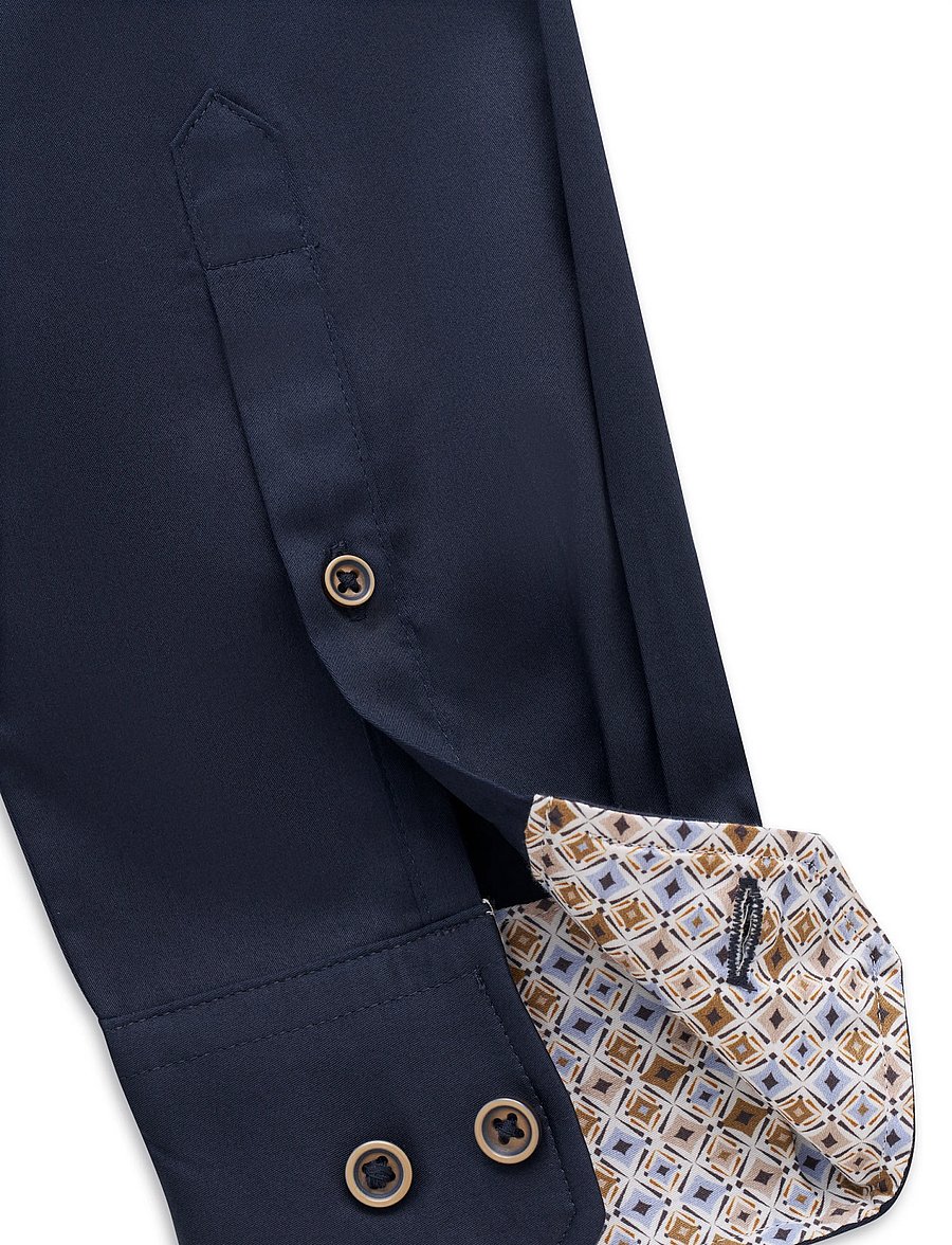 Bugatti - casual shirt 1/1 sleeve - vabaajasärgid - navy blue - 2