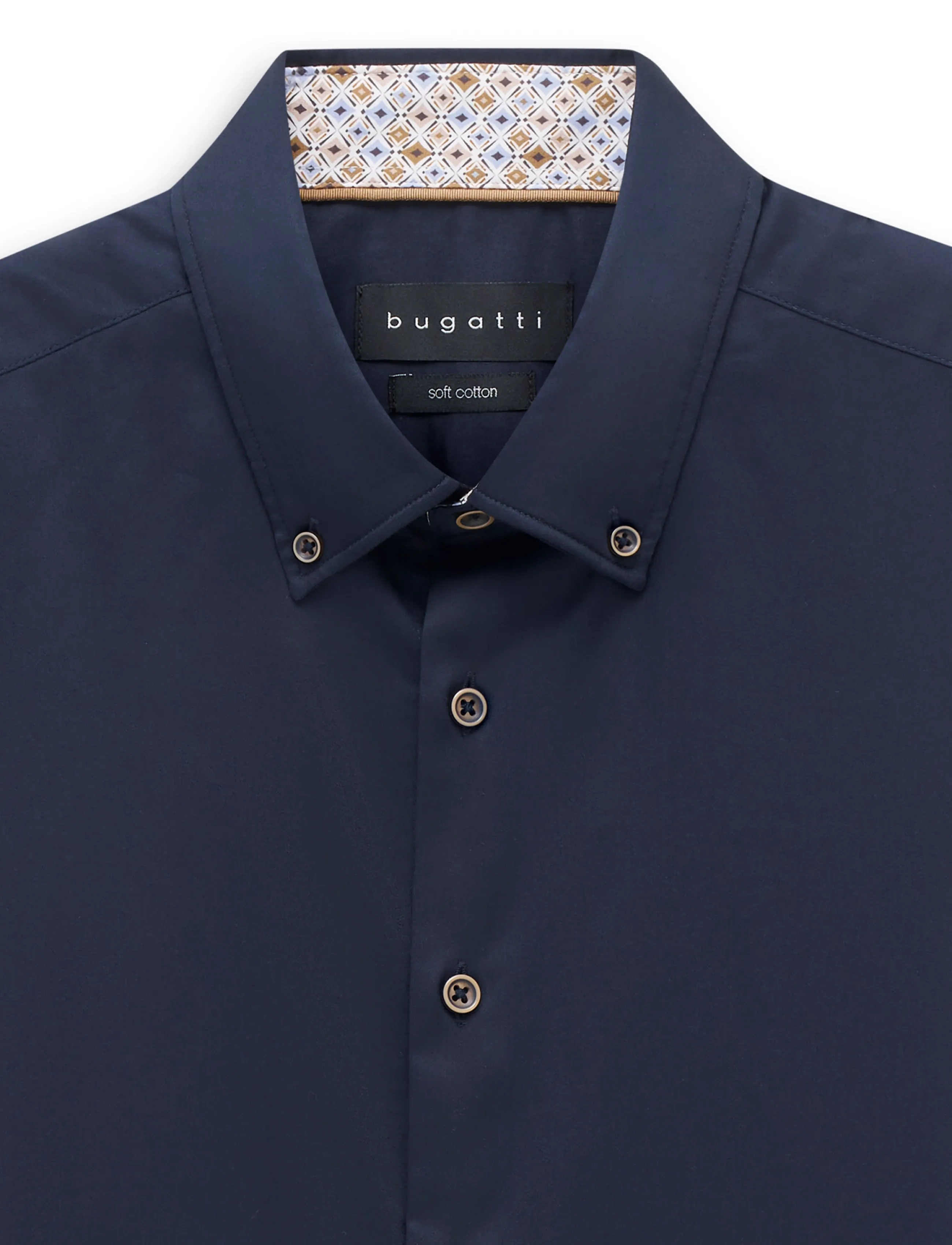 Bugatti - casual shirt 1/1 sleeve - vabaajasärgid - navy blue - 3
