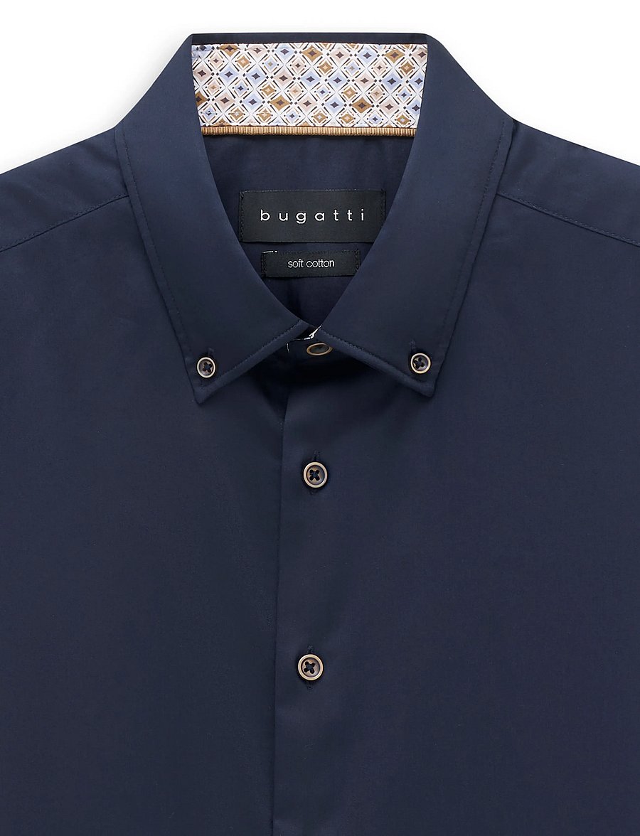 Bugatti - casual shirt 1/1 sleeve - vabaajasärgid - navy blue - 3