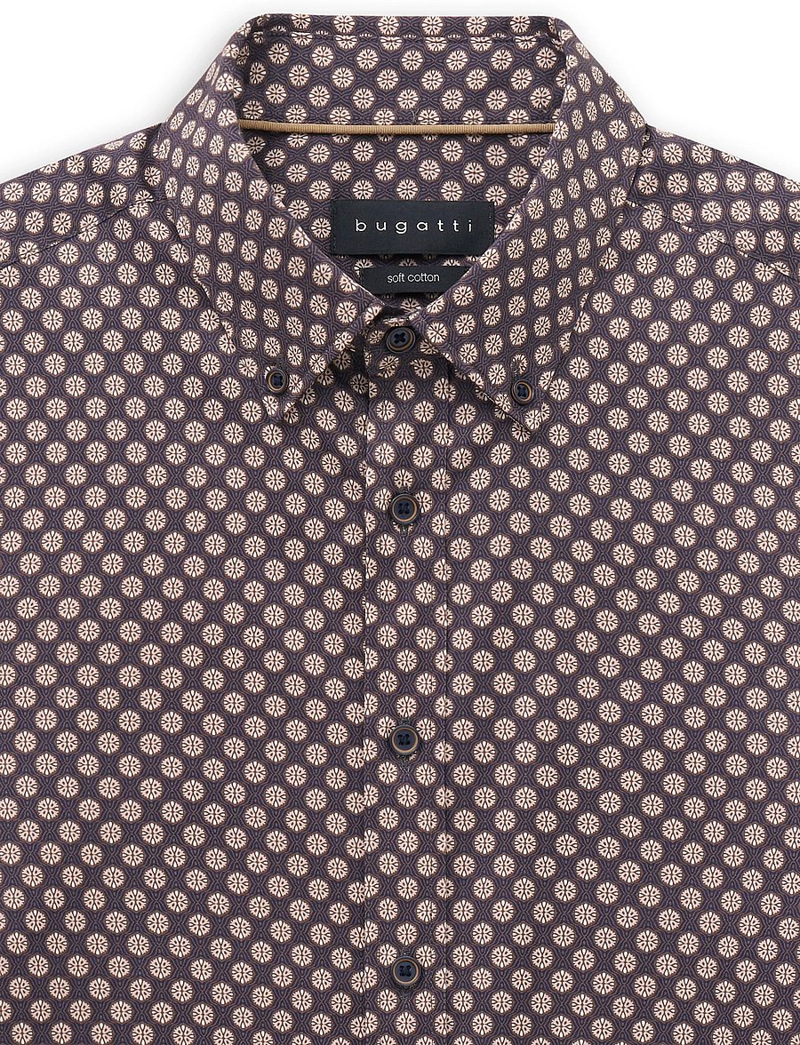 Bugatti - casual shirt 1/1 sleeve - vabaajasärgid - beige - 2